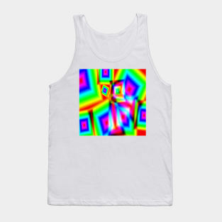 red blue green abstract texture background pattern Tank Top